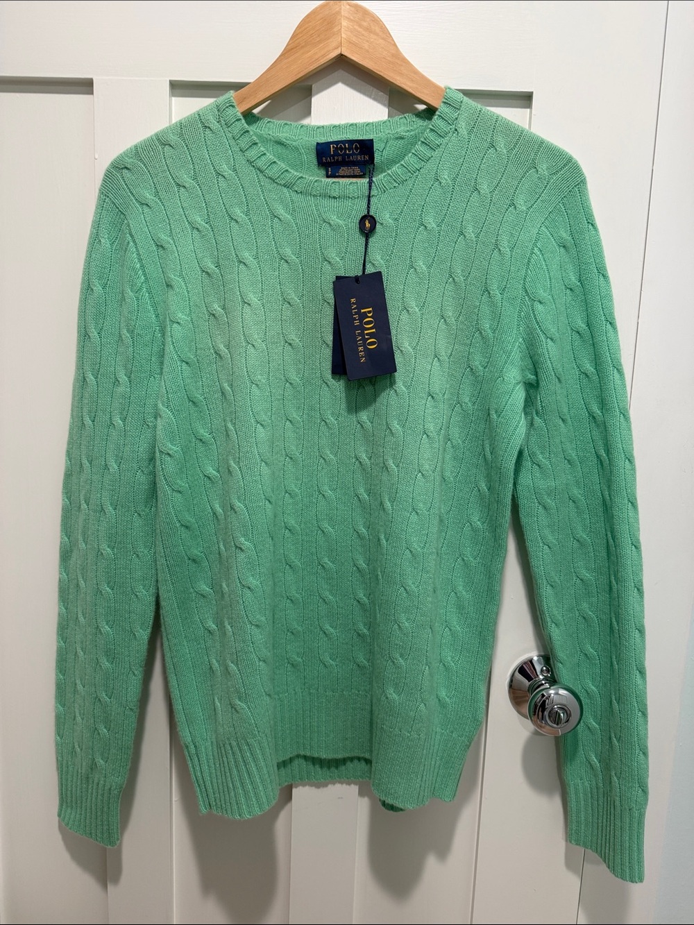 NWT Polo Ralph Lauren 100% cashmere women’s sweater size small in green